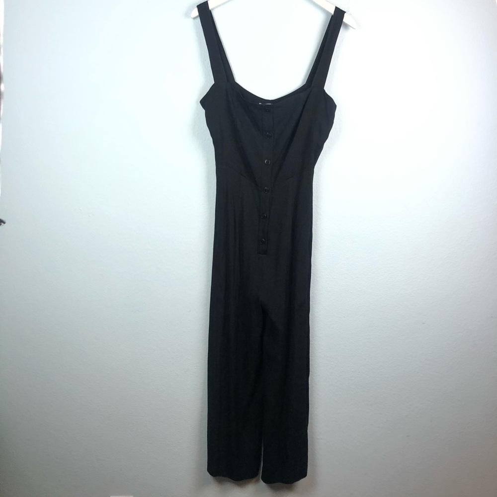 Reformation Della black button front jumpsuit - Picture 7 of 8